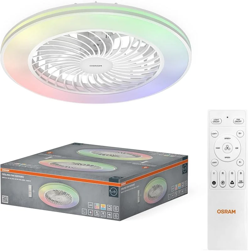 OSRAM Ventilatore da soffitto LED OSRAM, silenzioso, telecomando — Riscaldamento