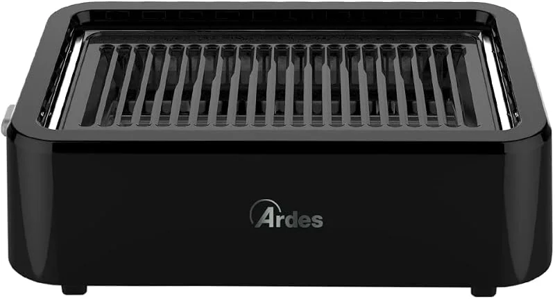 ARDES, ARGRILL01 Barbecue Elettrico Senza Fumo GRILL AMO, BBQ Senza Fumo Riscaldamento Infrarossi 1100 W, Griglia Elettrica Portatile da Balcone Barbecue da Interno o Esterno con Griglia Removibile