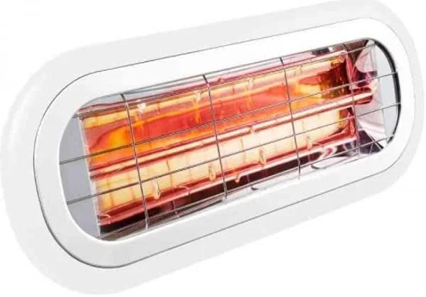 SOLEBIANCO GRID Stufa infrarossi 1500W bianca, IP65 — Riscaldamento