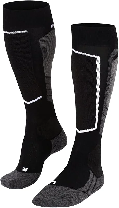 FALKE donna SK2 Wool calzini da sci imbottitura media protezione tibia spessi caldi traspiranti asciugatura rapida termoregolanti antiodore lana vergine filo funzionale 1 paio — Abbigliamento riscaldato