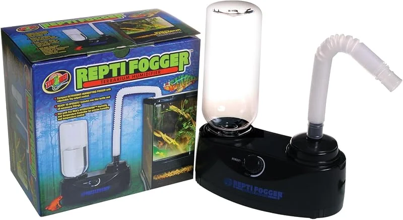 Zoo Med Repti Frogger - Umidificatore per terrari, compatto ad ultrasuoni, regolazione della nebbia, tanica da 1L, Pronto all'uso