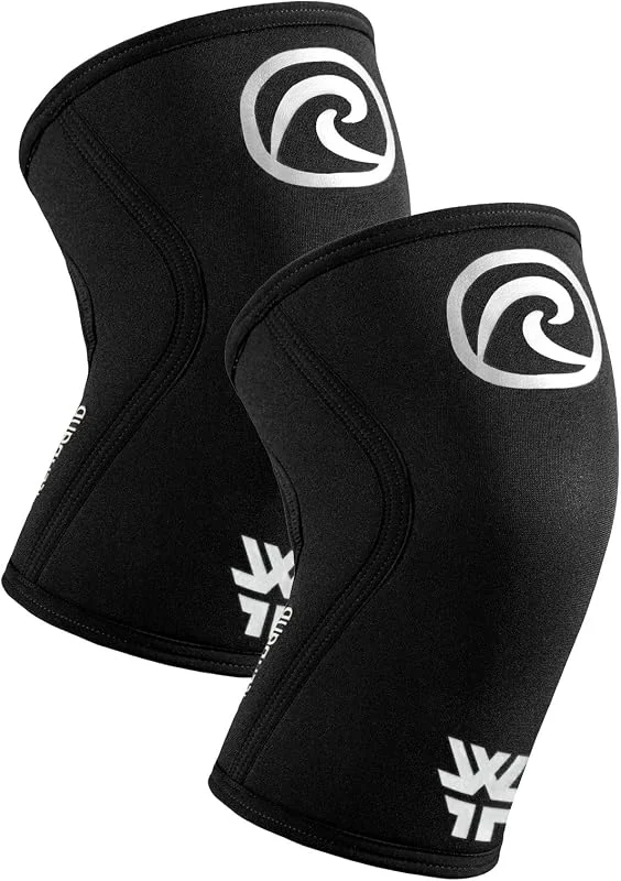 Rehband x World Fitness Project Ginocchiera per Sollevamento Pesi, Supporto per Ginocchio per Crossfit & allenamenti intensi, Knee Sleeve in Neoprene da 5 mm, Edizione WFP, Unisex — Abbigliamento riscaldato
