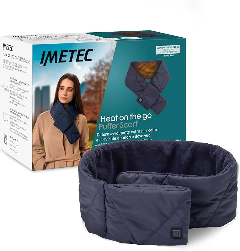 Imetec Heat On The Go – Sciarpa riscaldante cordless blu — Riscaldamento