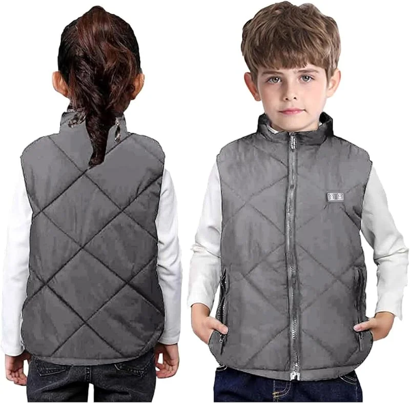 Générique Gilet riscaldante USB per ragazzi e ragazze con 13 riscaldatori antivento ideale per attività all'aperto giacca termica confortevole — Abbigliamento riscaldato