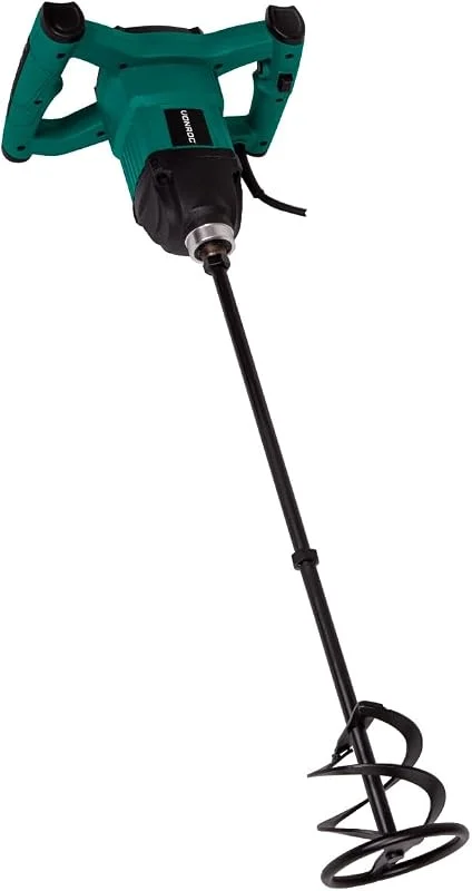 VONROC Miscelatore malta e cemento 1200W. Include frusta da 120x600mm. Velocità variabile, Soft Start. Cavo in gomma da 3 metri — Riscaldamento