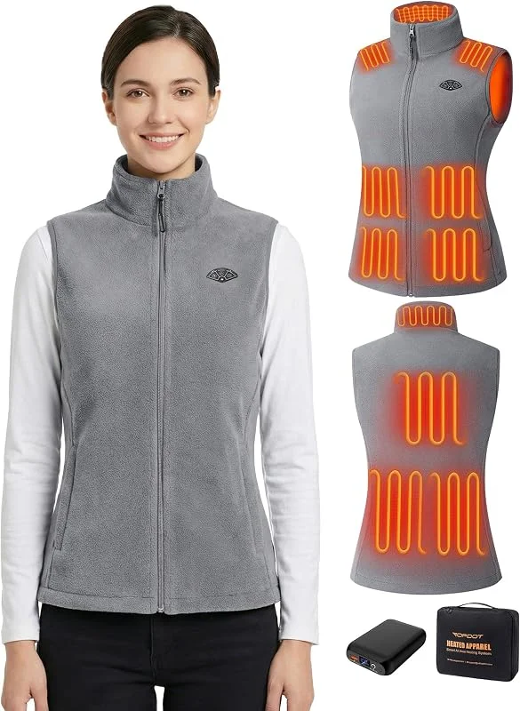 Topdot Pile Gilet Riscaldato Donna, Gilet Termico con Batteria 16000mAh — Abbigliamento riscaldato