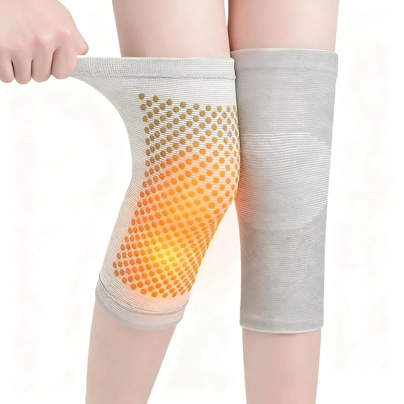 Ginocchiere Autoriscaldanti, Ginocchiera Riscaldata, Ginocchiera Autoriscaldante, Ginocchiere Termiche, Adesivi per Ginocchio Moxibustione, Ginocchio Riscaldato per Alleviare lo Stress, Grigio — Abbigliamento riscaldato