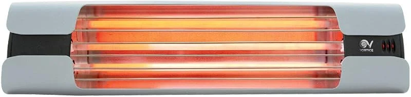 VORTICE Thermologika Design- Lampada Infrarossi Riscaldante a Muro, Riscaldamento Elettrico a Basso Consumo, 3 Livelli di Calore 600, 1200, 1800 W, Accensione con Interruttore, Silenziosa, Made in Italy