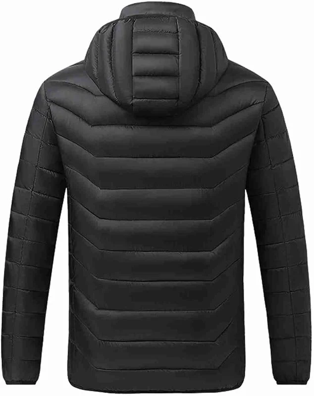 Giacca riscaldante, cappotto riscaldato per le donne riscaldamento elettrico cappotto caldo con cappuccio riscaldato per uomo giacche riscaldate per uomo donna cappotto riscaldante giacca termica (L) — Abbigliamento riscaldato