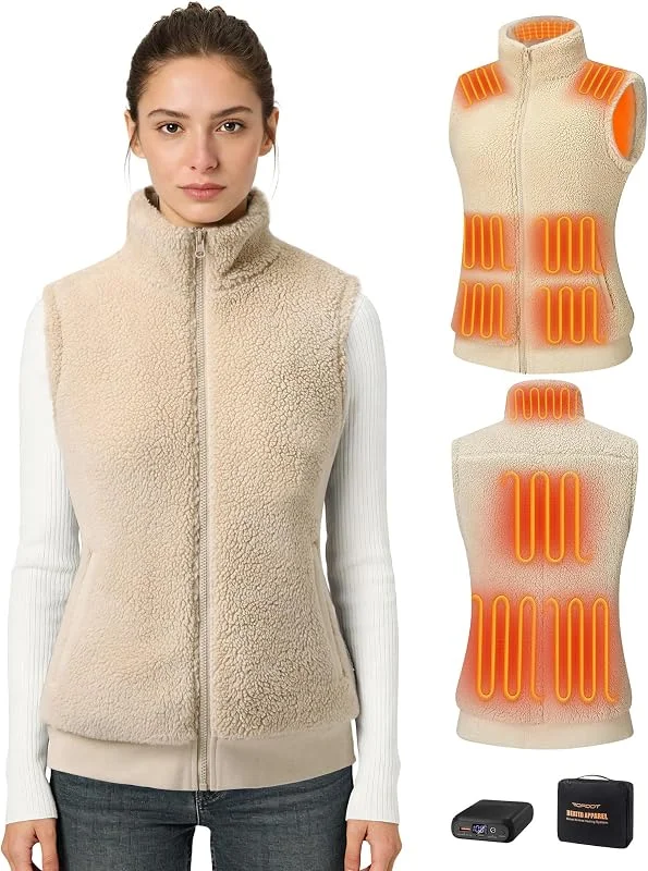Topdot Gilet Riscaldato Donna, Pile Gilet Termico con Batteria 16000mAh — Abbigliamento riscaldato