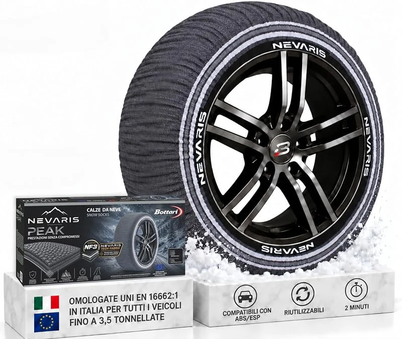 NEVARIS PEAK NF3 Taglia L Calze da Neve Taglia L Omologate EN 16662-1 — Abbigliamento riscaldato
