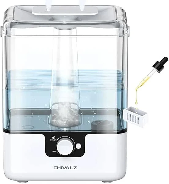 CHIVALZ Umidificatore Ambiente Bambini, 6L, Top Fill, Bianco