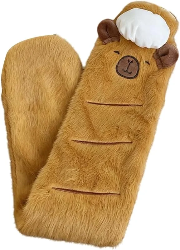 Borsa dell'acqua calda 3000ml Winter Pack Long Capybara Design — Riscaldamento
