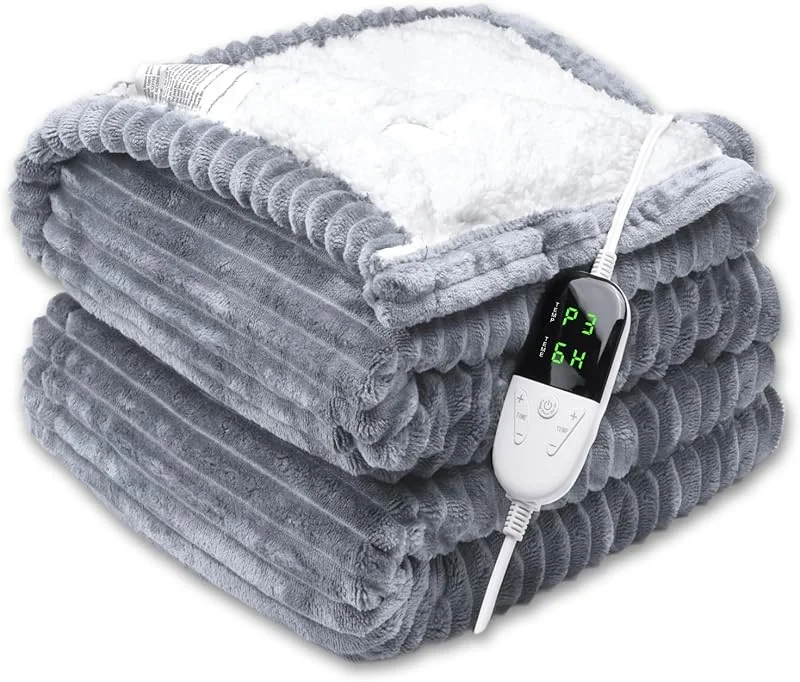 ITSHINY Coperta Riscaldante Elettrica 180x135 cm con Controllo Digitale — Riscaldamento