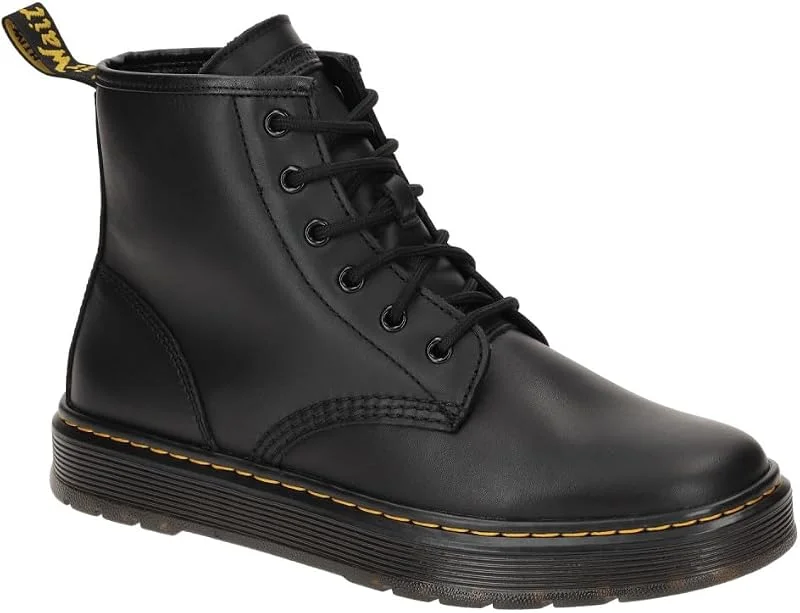 Dr. Martens Brookline Chukka Black Lusso Platform Uomo, Nero, 44 EU — Abbigliamento riscaldato