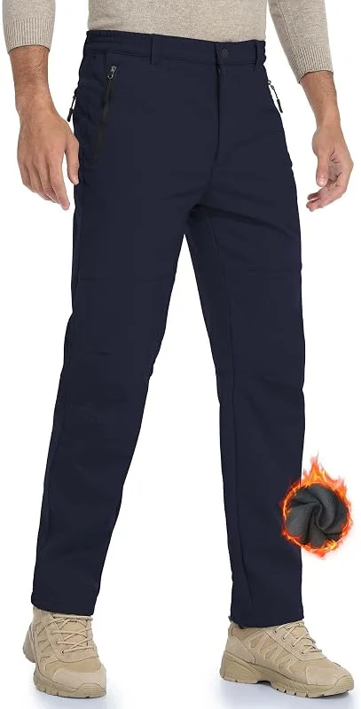 Pantaloni Trekking Uomo Invernali Impermeabile Pantaloni Uomo per attività All'aperto da Sci Neve Arrampicata Escursionismo Caldo — Abbigliamento riscaldato