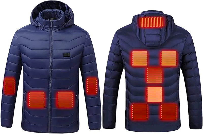 HAOLEI Giacca Riscaldata per Uomo e Donna 3 Temperature Giacche Riscaldate 19 Zone Giubbotto Riscaldato Uomo Moto Sci Caccia all'aperto in Campeggio (Senza Batteria) — Abbigliamento riscaldato