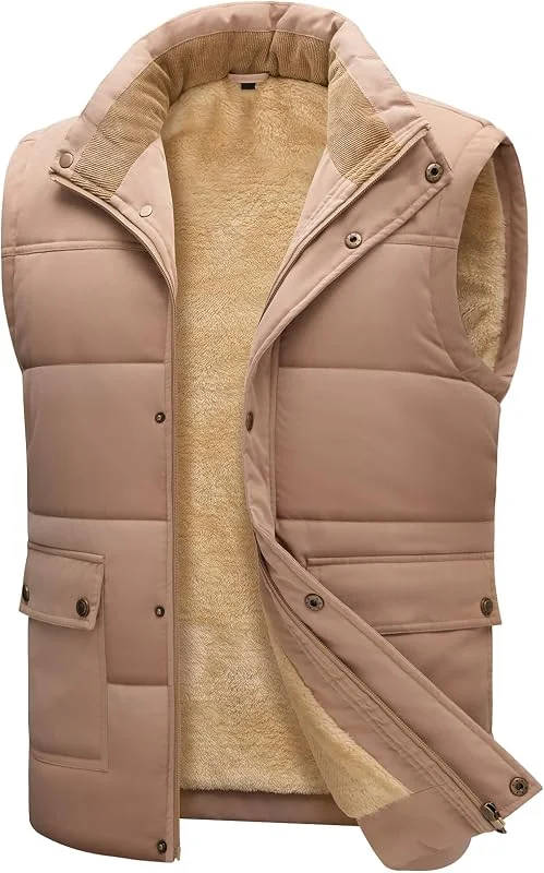 Lonya Gilet in Pile Uomo Giubbotto Senza Maniche Invernale — Abbigliamento riscaldato
