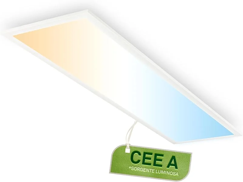 BRILONER - Pannello LED, CEE A sorgente luminosa, 12, 6W a 2860lm, telecomando, dimmerabile, CCT da bianco caldo a freddo, pannello LED soffitto, pannelli soffitto, 100x25x6 cm, bianco — Riscaldamento