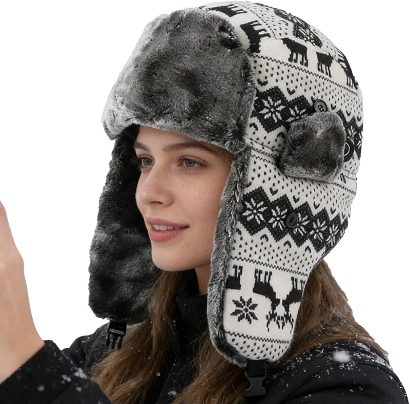 Cappello riscaldato USB, resistente al vento, caldo, con paraorecchie – Cappello da cacciatore USB riscaldato, per lui, lei, uomini, donne, adulti, ciclismo, passeggiate, pendolari, pesca — Abbigliamento riscaldato