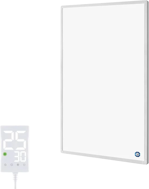 Pannello Radiante Infrarossi 600W con Termostato Touch - Riscaldatore a Infrarossi per Montaggio a Parete Fino a 120 Gradi Celsius per 8-15㎡ - Certificazione TÜV e Garanzia 10 Anni — Riscaldamento