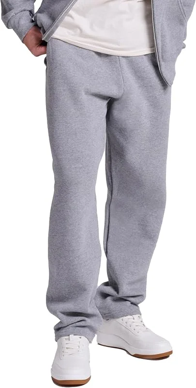 Russell Athletic - Dri-Power Open Bottom Sweatpants with Pockets, Pantaloni da Tuta Uomo — Abbigliamento riscaldato