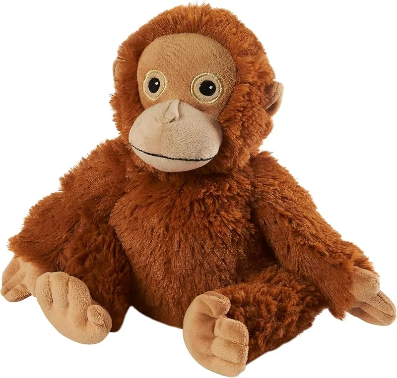 Warmies Orangutan - Orsacchiotto ponderato al Profumo di Lavanda Francese, Adatto al microonde, per ansia e Relax, Misura Junior — Riscaldamento