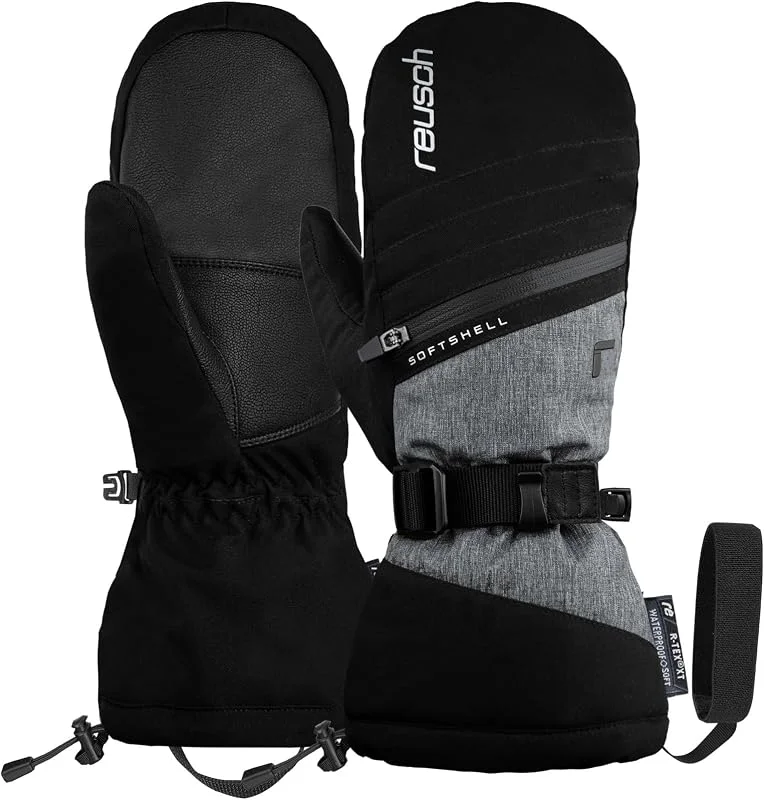 Reusch Muffole da sci da donna, calde e impermeabili, con polsino lungo — Abbigliamento riscaldato