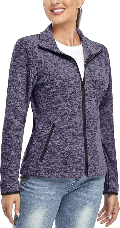 Soneven Giacca Pile Con Zip Donna, Giacca Donna Invernale Giacche di Pile da Escursionismo da Donna Leggero Taglie Forti per Sport Corsa Sci All'aperto — Abbigliamento riscaldato