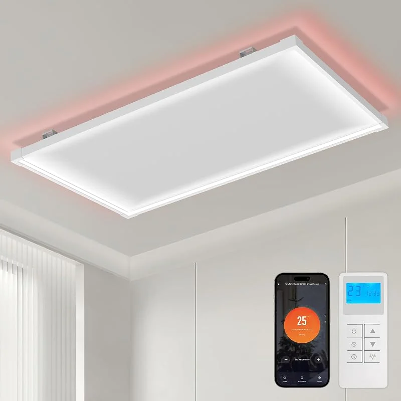 Riscaldamento a infrarossi da 770 W, luce a LED, WLAN, app
