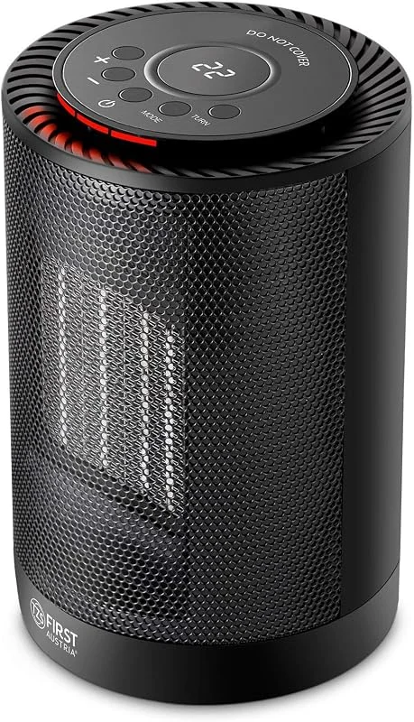 TZS First Austria - Termoventilatore Ceramica 1200W - A basso consumo, Nero — Riscaldamento
