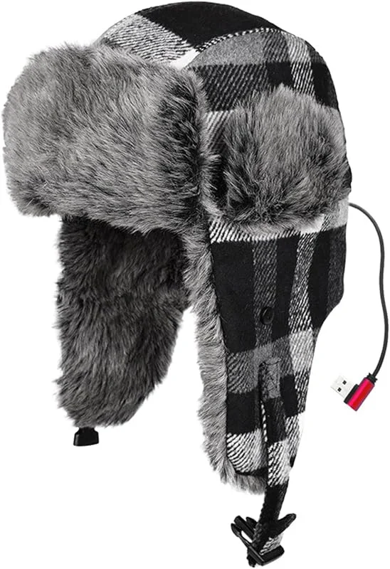 Cappello riscaldato con USB, caldo peluche a tre impostazioni, per lui, lei, uomini, donne, adulti, ciclismo, passeggiate, pendolari, pesca — Abbigliamento riscaldato
