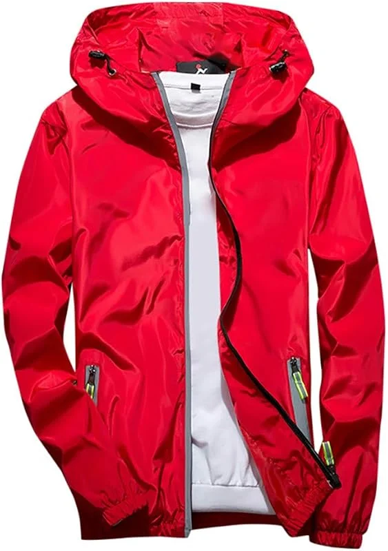 TOFOTL Giacca da Uomo Zip Leggero Elegante Giubbino Leggero Uomo Ciclismo Running Field — Abbigliamento riscaldato