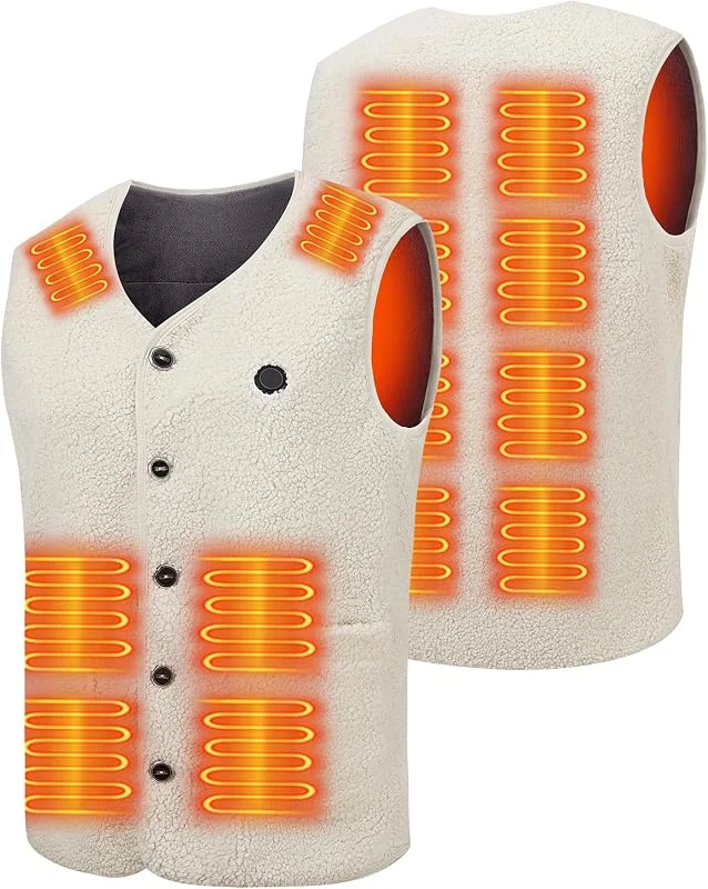 Gilet riscaldato da donna, 16 zone di riscaldamento, alimentazione USB, 3 — Abbigliamento riscaldato