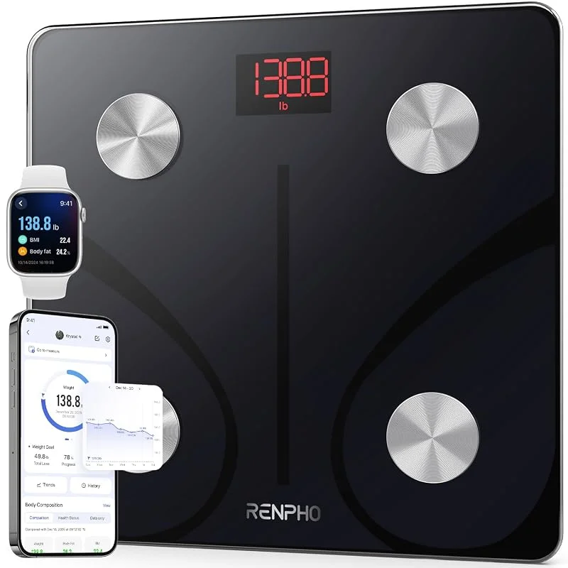 RENPHO Bilancia Pesapersone Digitale, Bilancia Impedenziometrica, 180 kg — Riscaldamento