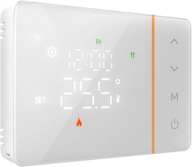 Termostato WiFi 503 a Batteria Bianco, Per Caldaia a Gas, Montaggio Parete o Da Incasso Scatola 502 e 503, Programmazione Settimanale, Display Touch 120X86mm, Controllo APP e Manuale — Riscaldamento