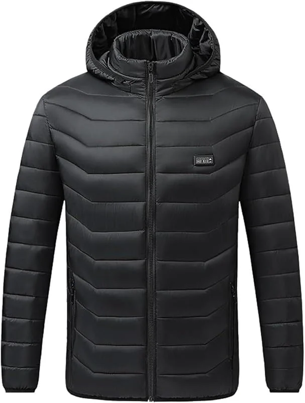 Giacca riscaldata for Uomo e Donna, Cappotto riscaldato con Cappuccio, Giacche Calde riscaldate, Gilet Antivento, Cappotto riscaldato a 21 Zone(M) — Abbigliamento riscaldato