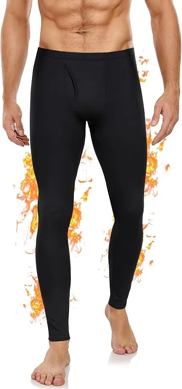 Pantalone Termico Uomo Calzamaglia Intimo Morbido Elastico Running Palestra — Abbigliamento riscaldato