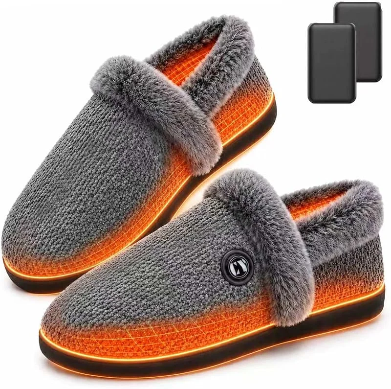 CYCYHEAT Pantofole Riscaldate Donna e Uomo con 2 Batterie 5000mAh — Riscaldamento