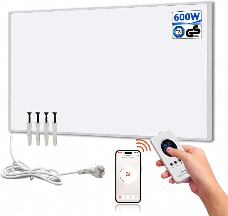 Pannello Radiante Infrarossi wifi 600W con Termostato — Riscaldamento