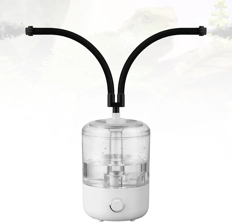 Umidificatore per rettili, 4L, con 2 tubi, silenzioso, per terrario