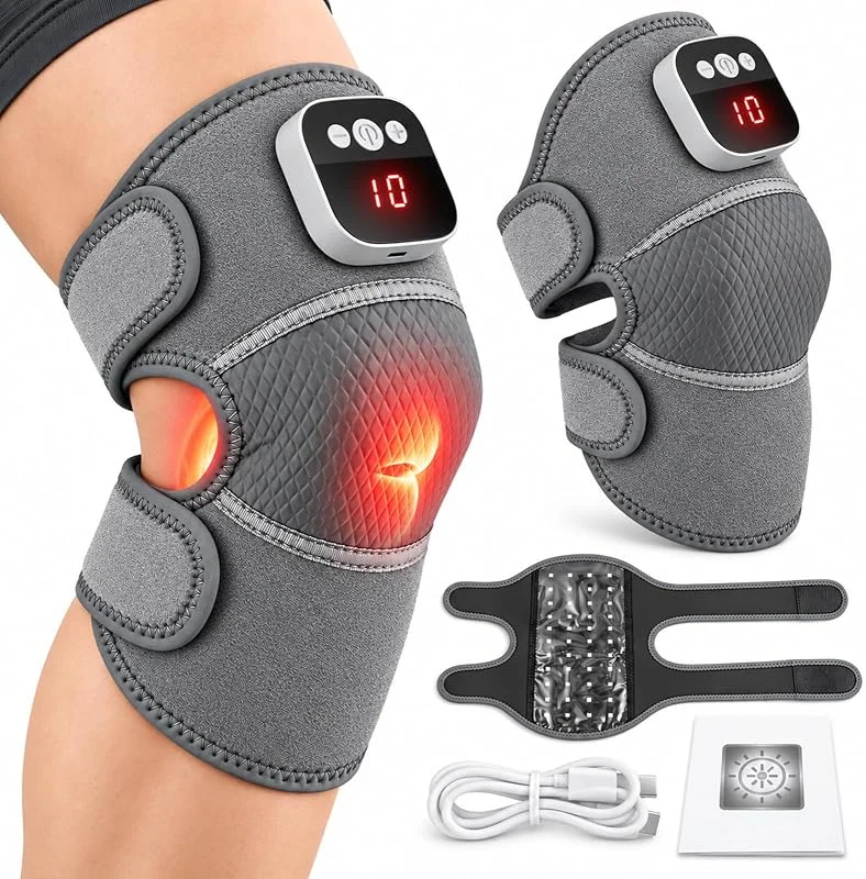 Cuscino riscaldante senza fili per ginocchia con luce rossa, touch screen e — Abbigliamento riscaldato