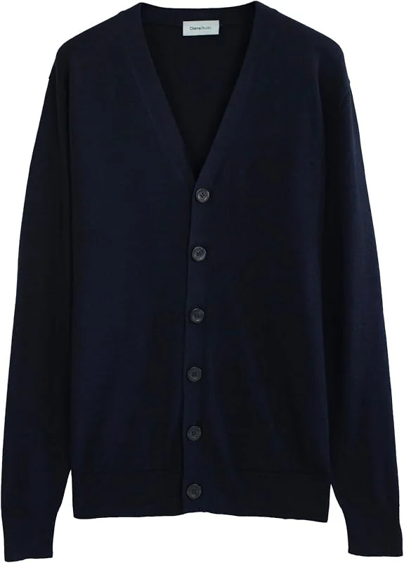 Diana Studio - Cardigan in 100% Lana Merino, Uomo — Abbigliamento riscaldato