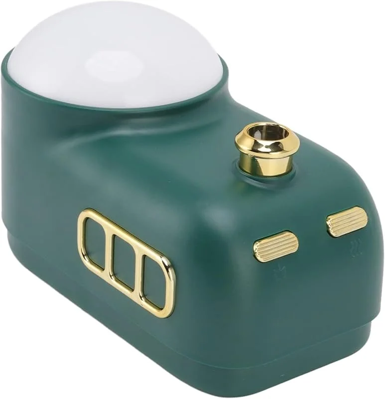 Luce notturna Treno Umidificatore Proiettore Cartoon Desktop Umidificatore Camera da letto Ufficio Luce notturna Verde