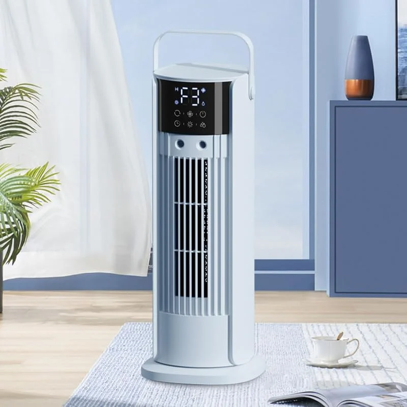 Ventola di Raffreddamento per condizionatore Portatile - Raffreddatore d'Aria evaporativo con 3 velocità, 3 modalità, Timer 10 Ore, Serbatoio Acqua da 700 ml, Telecomando, umidificatore per