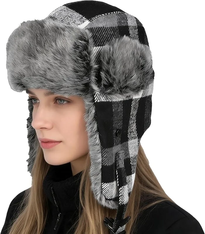 Cappello invernale da cacciatore – plug-in in peluche a tre impostazioni, cappello riscaldato per l'inverno freddo, per uomini, donne, adulti, adolescenti, ciclismo, passeggiate, pendolarismo — Abbigliamento riscaldato