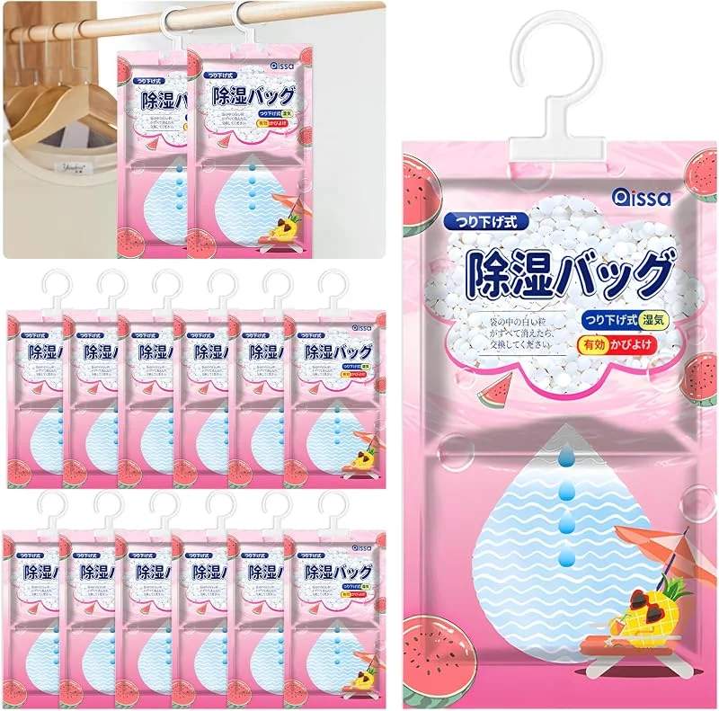 12 Pezzi Assorbi Umidità Armadio, Deumidificatore Armadio, Antimuffa per Armadios, Sospeso Sacchetti Umidità Armadios, A Prova di Marea e Umidità, per Guardaroba, Cucina, Cantina — Cura della pelle