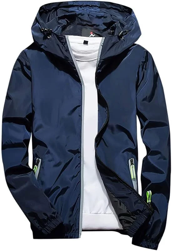 TOFOTL Giacca Uomo Casual Elegante Leggero Zip Giubbotti Uomo Running Field Trekking — Abbigliamento riscaldato