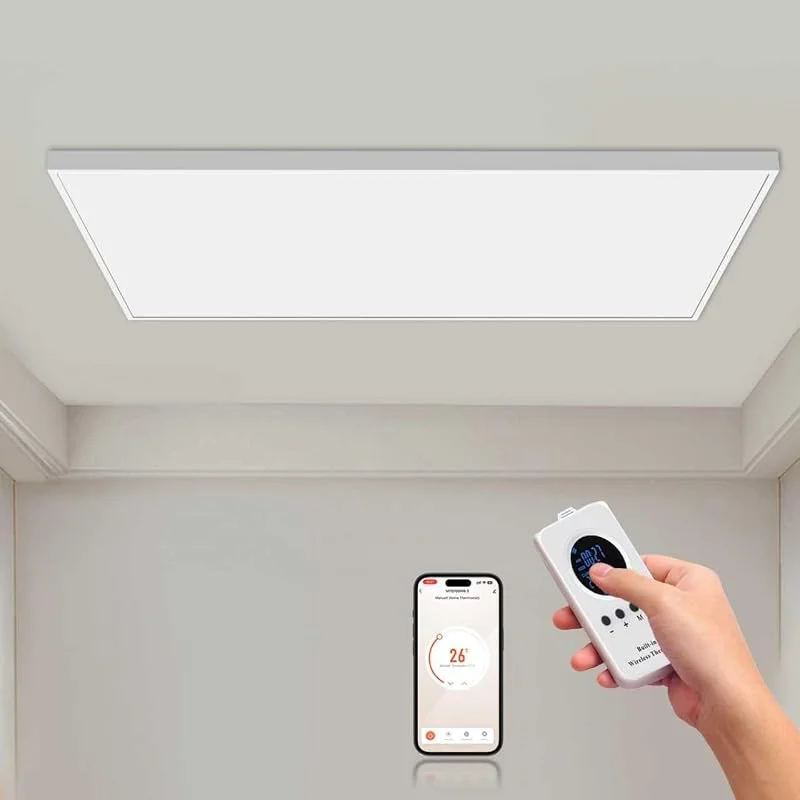 Pannello Radiante Infrarossi 1000W - con Soffitto con Controllo Intelligente, Riscaldamento a Parete a Infrarossi a Risparmio Energetico - Controllo Dell'app WLAN con Telecomando - TÜV
