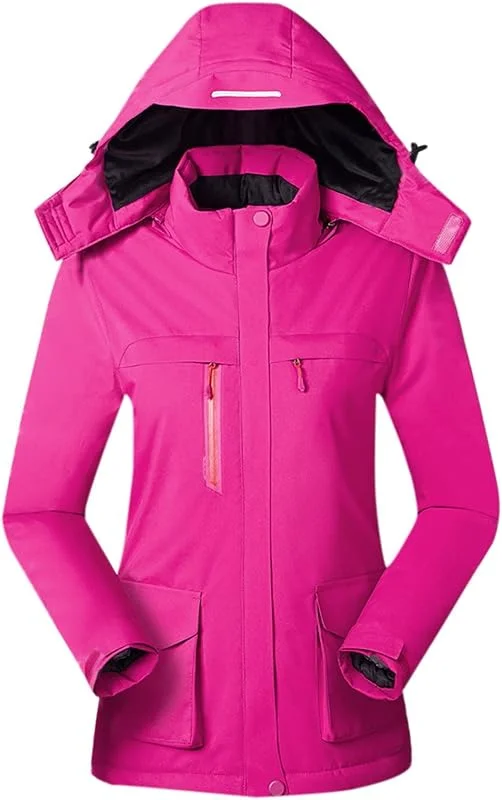Giacca riscaldabile da donna, invernale per escursioni, giacca riscaldante, antivento, per le attività all'aria aperta, a maniche lunghe, calda, per le mezze stagioni, con cappuccio e tasche — Abbigliamento riscaldato